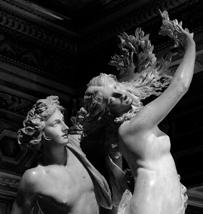 Roma, Galleria Borghese - Gianlorenzo Bernini: Apollo e Dafne (face detail)